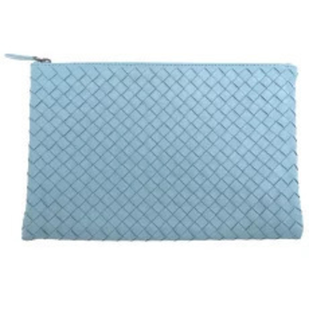 Bottega Veneta Clutch Pouch Clutch Calfskin Blue